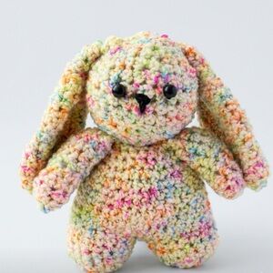 Handmade Multicolor Crochet Bunny Plush Toy
